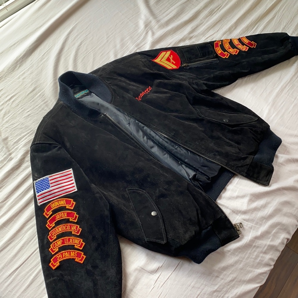 Vintage New Crew USA Marines Denim Jacket